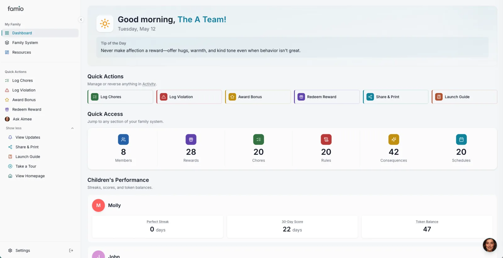 One dashboard for the whole family