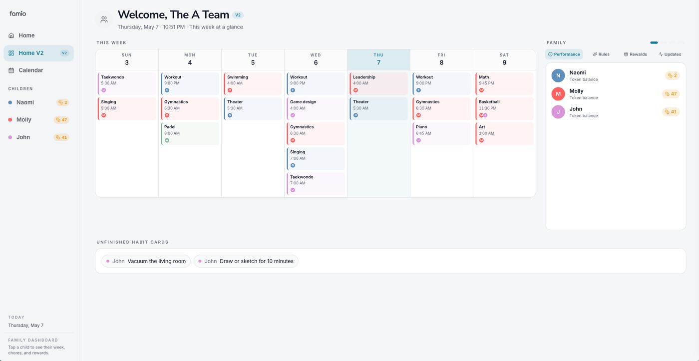 A Family Dashboard for the kitchen